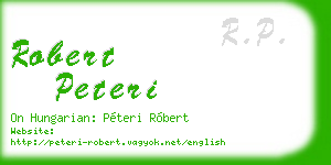 robert peteri business card